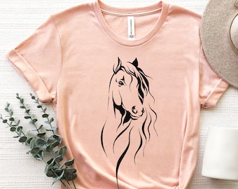 Horse Shirt, Horse Lover Tee, Horse Silhouette Shirt, Horse T-Shirt, Horse Girl Gift, Horse Lover Tees, Horse Lover Gift, Love Horses Tee