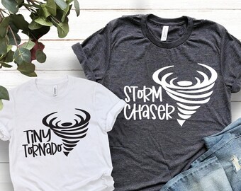 Storm Chaser, Tiny Tornado, Matching Mama and Mini Family Shirts, Mother Son Daughter Custom T-Shirts, Matching Outfit, Mothers Day Gift