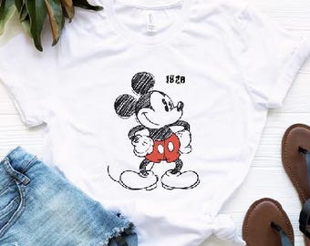 Mickey Mouse 1928 Steamboat Willie, Retro Vintage Mickey Tee, Mickey Mouse Steamboat Willie Shirt, Disney Retro Shirt, Walt Disney 1928 Tee