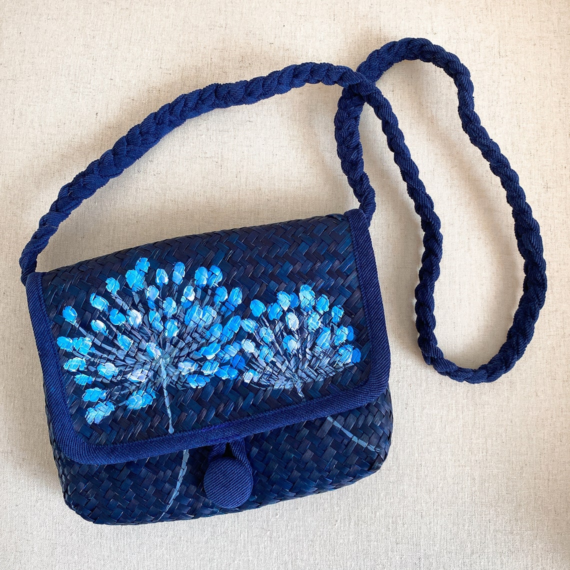 Handwoven Small Purse Straw Crossbody Bag Rattan Straw Bag Etsy