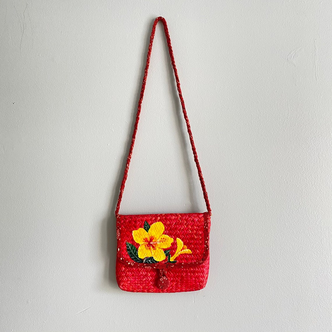 Handwoven Small Purse Straw Crossbody Bag Rattan Straw Bag Etsy