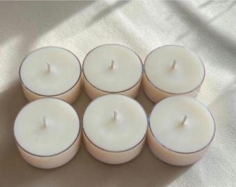 Cashmere and Sugar Soy Tealight Candles | Set of 6 | Scented Tealight Candles | Home Fragrance