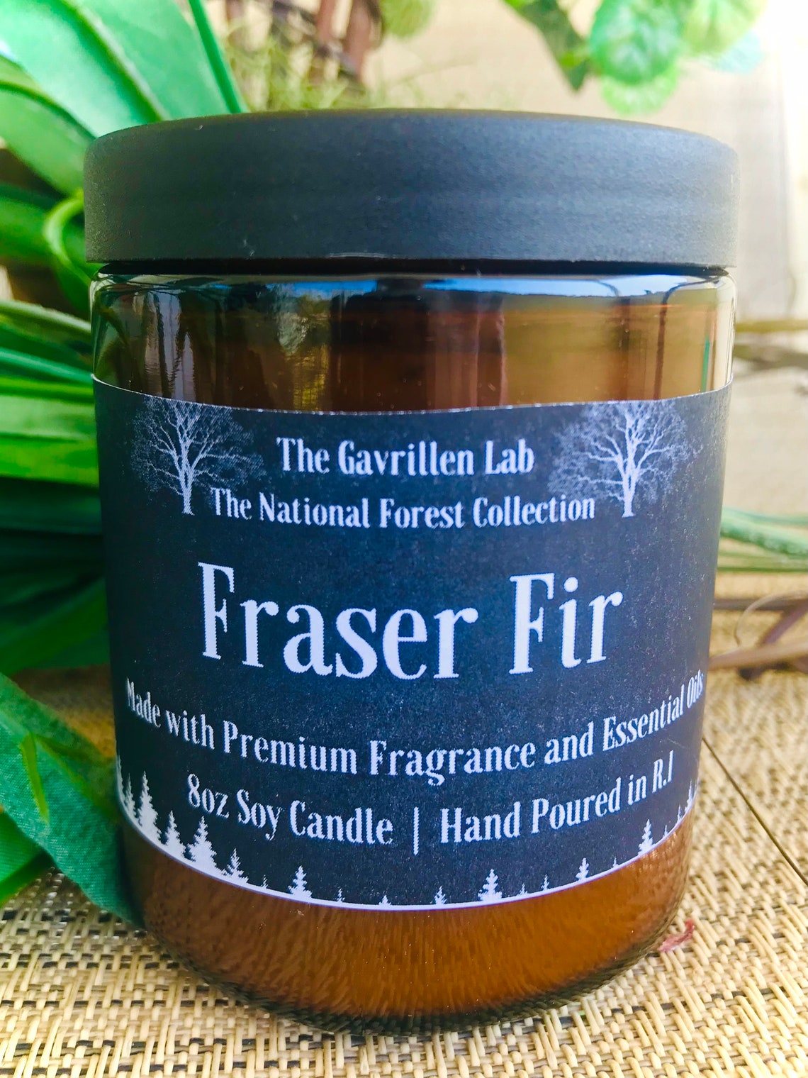 Fraser Fir 8oz Soy Candle Candle with Herbs Aromatherapy Etsy