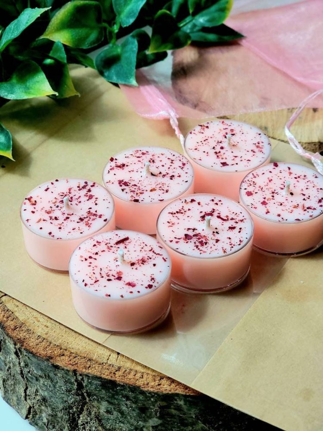 Japanese Cherry Blossom Tea Light Candles set of 6 Gift and Home Gifts