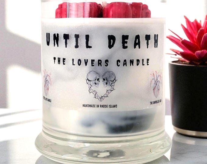 The Lovers Candle 12oz Soy Candle | Dark Romance Themed Candle | Gothic Home Decor and Gifts | Candle for Love | Anniversary and Wedding