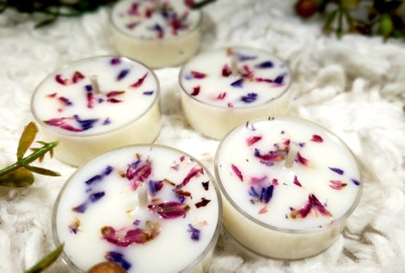 Tayberry and Teakwood Soy Tea Lights Set of 6 Tea Light Etsy