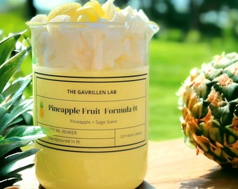 Pineapple + Sage Soy Candle | Science Gifts | Lab Week Gift | Handamde Beaker Candle | Science Day + Lab Week 2024 Gift Ideas