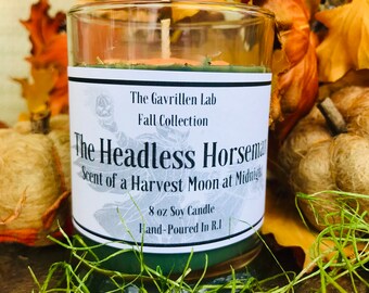 The Headless Horseman Soy Candle | Harvest Moon Scent | Halloween Candle | 8oz Soy Candle | Fall Scented Candles