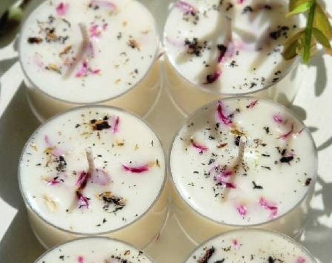 White Tea Soy Tealight Candles: Set of 6