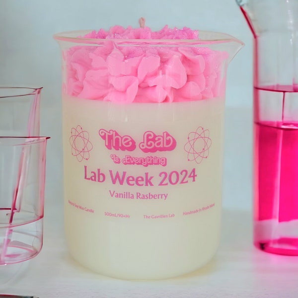 Lab Week 2024 | Lab Week Gift | Beaker Soy Candle | Choose Your Scent | Handmade Science and Medical Gift | Medical Laboratory Professionals