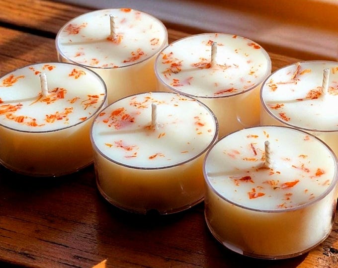 Redwood Cedar Soy Tealight Candles: Set of 6