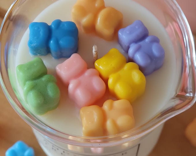 Gummy Bear Soy Candle | Candy Bears Soy Wax Beaker Candle
