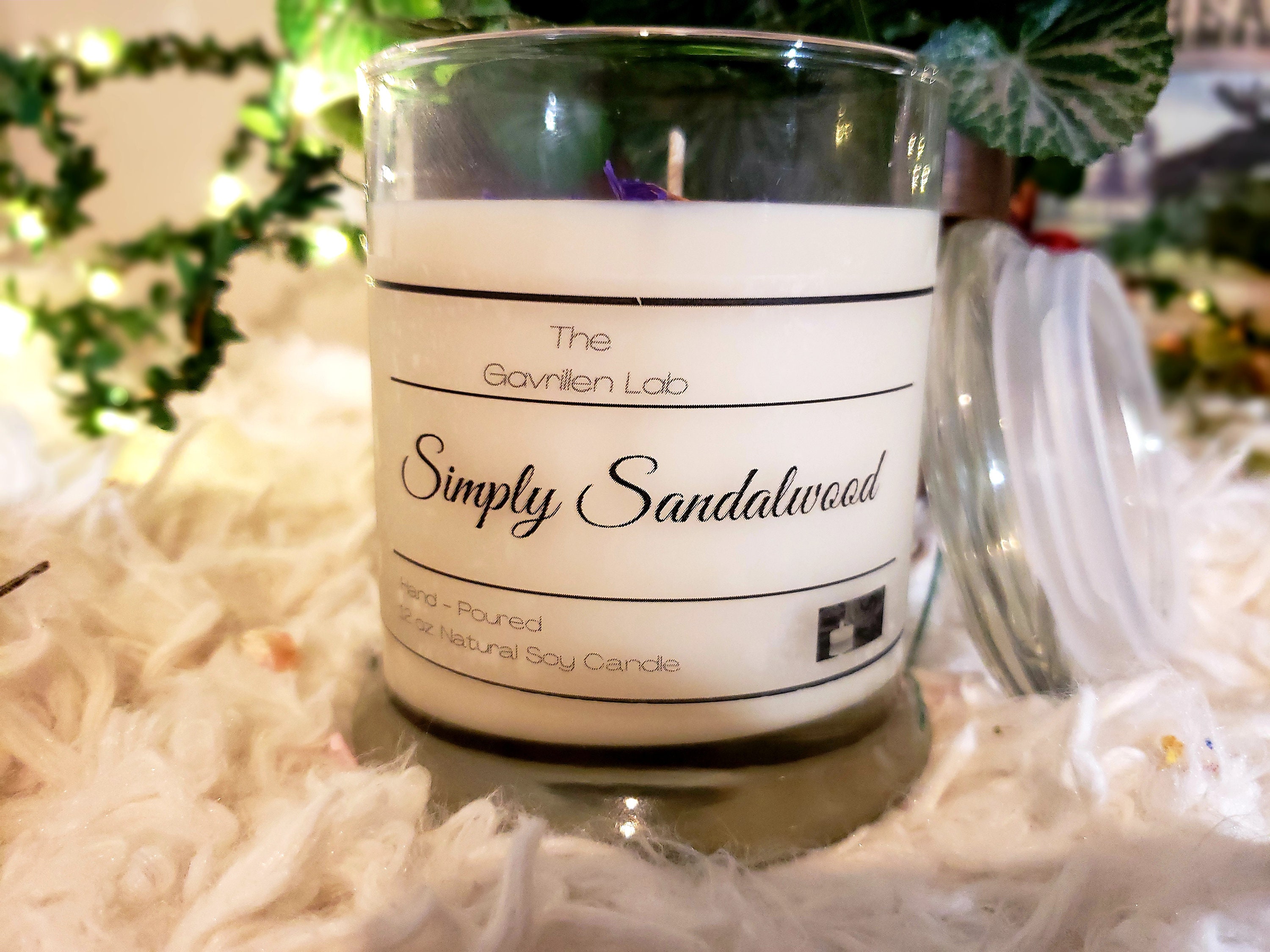 Sandalwood Scented 12 Oz Soy Candle Simply Sandalwood Etsy