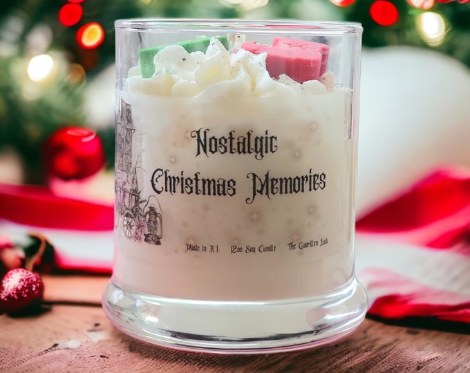 Christmas Candle: 12oz Soy Candle, Nostalgic Christmas Memories, Festive Christmas Decor