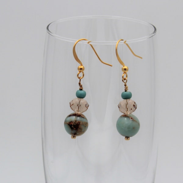 Sea Sediment Jasper Earrings # 2