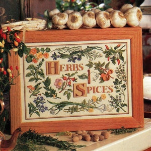 HERBS&SPICES Vintage Cross Stitch  Patterns Set Pdf Sampler Instant Download Mini Cross Stitch Easy Embroidery Needlepoint Design Gift Idea