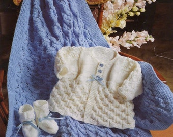 CUTE Vintage Baby Set Knitting Pattern Pdf Instant Download