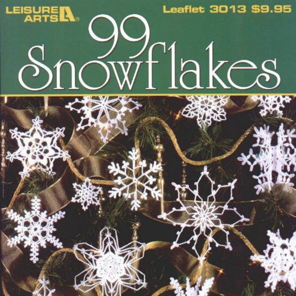 VINTAGE 99 SNOWFLAKES Crochet Trim Pdf Instant Download Christmas Decorations Knitting For Holidays Winter Crochet Xmas Tree Ornaments