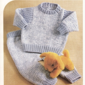 QUASI GRATUITO Baby Sweater Leggings Knitting Pattern Pdf Download istantaneo Facile da seguire Petto da 18"-20".
