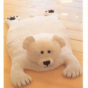 CUTE Baby Bear Rug Knitting Pattern Pdf Instant Download Easy 72 cm length