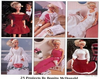 ALMOST FREE 25 Vintage Fashion Doll Outfits, Barbie Dresses Patterns, Knitting For Barbie, Ken Clothes, Collector Dolls, Doll Apparel PDF