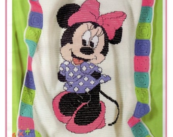 Vintage Mickey and Minnie Crochet Afghans Patterns PDF Instant Download Baby Blanket Easy to Follow Pram Cover Vintage Crochet Throw