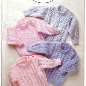CUTE Vintage Baby Sweaters Knitting Patterns Pdf Instant Download 18" -28 "