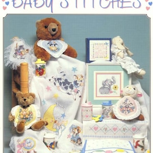 Vintage Baby Cross Stitch Patroon BOEK Pdf Instant Download Gemakkelijk te volgen Baby Douche Cadeau Idee X Stitch Sampler