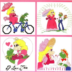Muppet Show Collection Vintage Cross  Patterns Set Pdf Sampler Instant Download PDF Cross Stitch Easy Embroidery Needlepoint Design