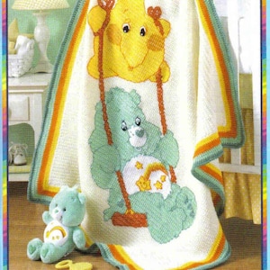 6 Afghans Crochet Patterns Lovely Bears  Pdf Instant Download Easy to Follow