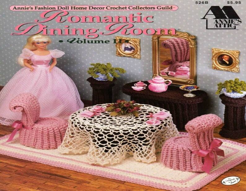 CUTE Vintage Fashion Doll House Furniture Set Romantic Dining Etsy