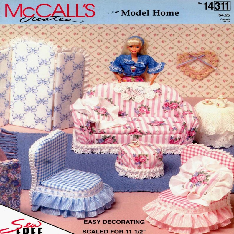ALMOST FREE Vintage Dollhouse Furniture Pattern PDF Instant Etsy