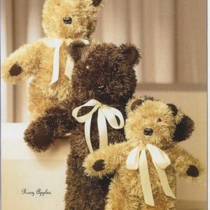 ALMOST FREE  Vintage Knitted Bears Knitting Patterns Little / Big Bears Easy Instructions PDF Instant Download
