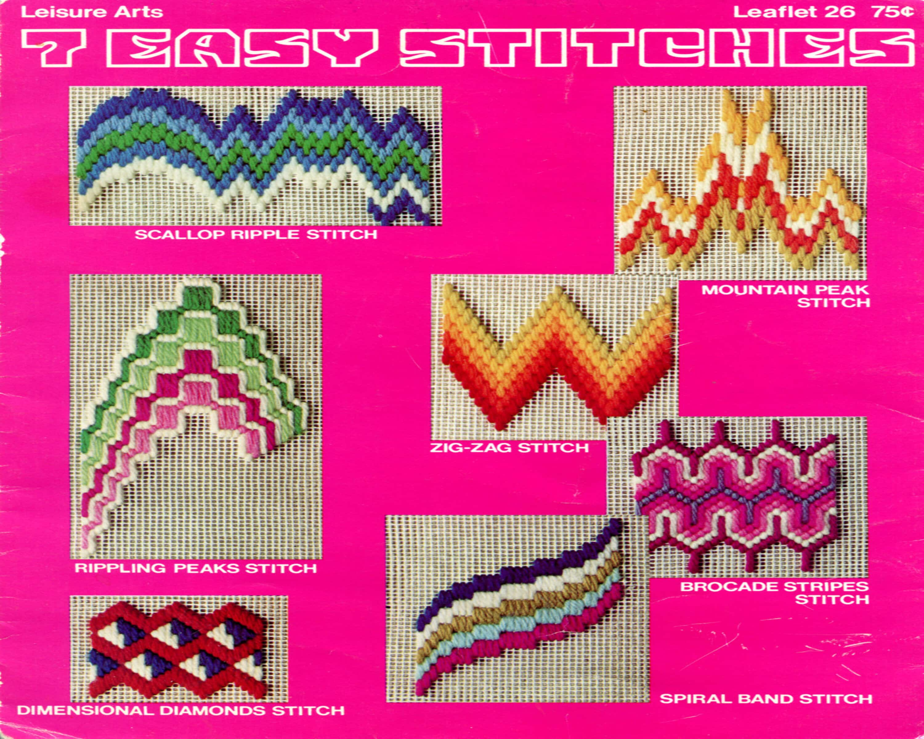 Multi-color Designer 4 Round Needlepoint Canvas – Bargello Needlepoint