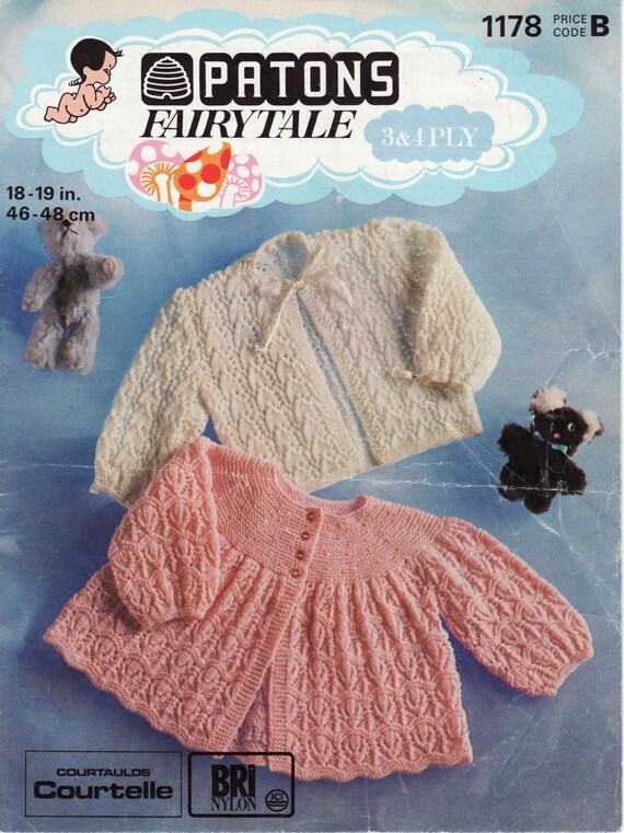 CUTE Vintage Baby Jacket Matinee Coat Knitting Pattern Preemie Ribbon Trimmed Jacket PDF Instant Download Easy 18 19 Etsy Canada