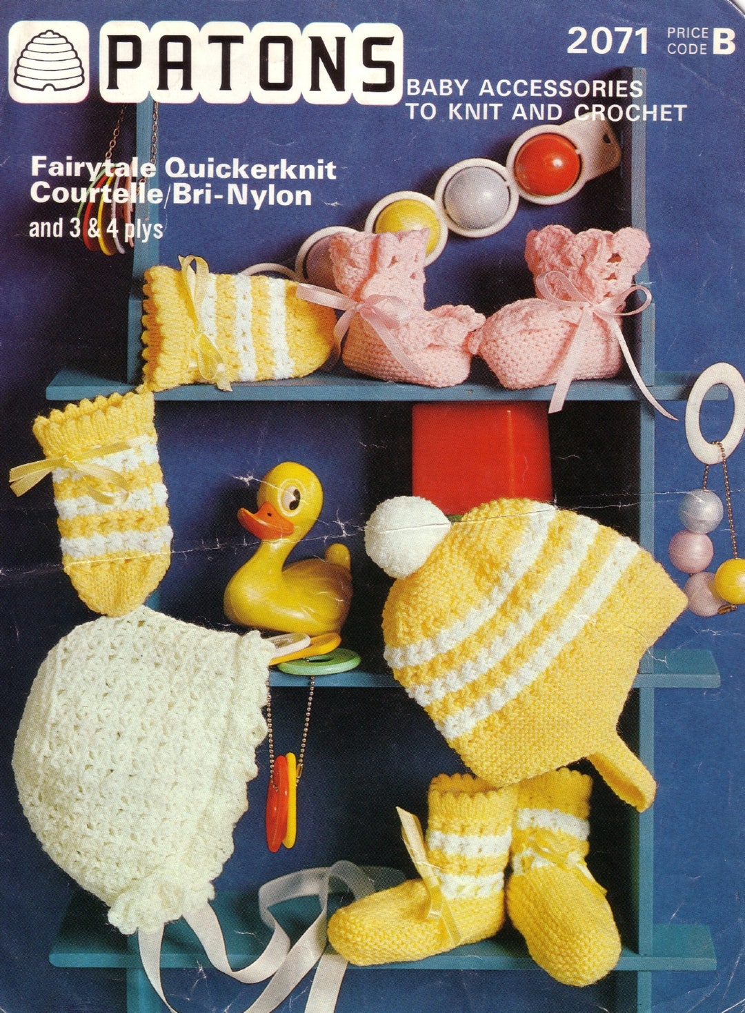 Vintage Baby Accessories Set Knit Crochet Patterns Pdf Instant Download