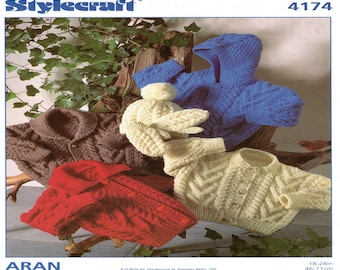 ALMOST FREE Vintage Baby Sweaters Clothing Set Knitting Pattern Knitted Jackets Caps Mittens Pdf Instant Download Easy Knitting for Children