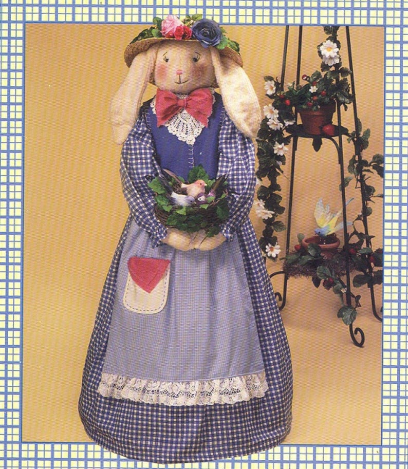 SALE Vintage Primitive Felt Toy Pattern Bunny PDF Instant | Etsy