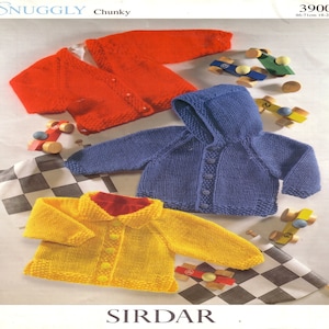 ALMOST FREE Vintage Baby Jumpers / Jackets Set  Knitting  Pattern Unisex PDF Ìnstant Download 18- 28 &quot; Easy