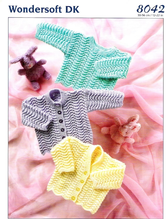CUTE Baby Sweater Cardigans V Neck Round Nevk Knitting Patterns