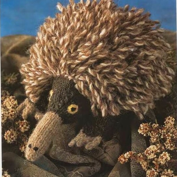 BEST Vintage ECHIDNA Knitting Pattern Toy Pattern Instant Download Pdf Safari Crochet Easy Follow