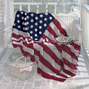 CUTE Vintage Afghan Crochet Pattern PDF Instant Download American Afghan Throw Blanket