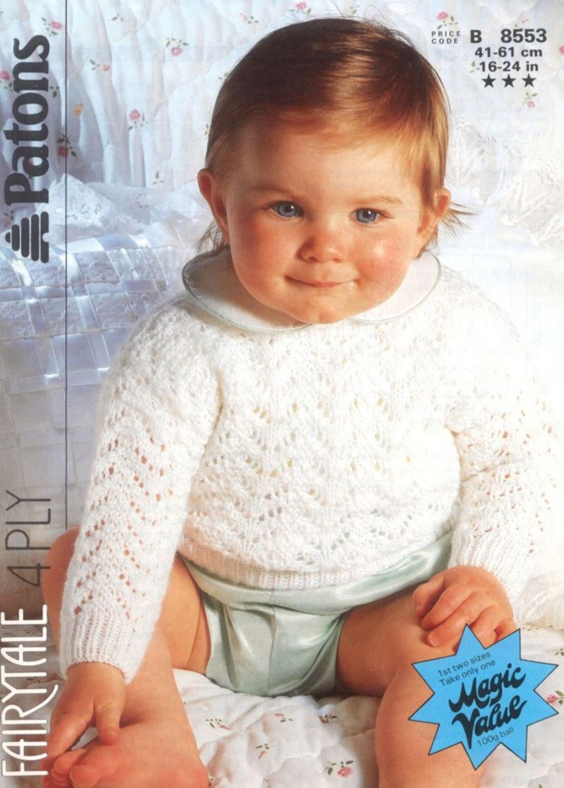 CUTE Vintage Baby 4 Ply Sweater Knitting Pattern Garter - Etsy