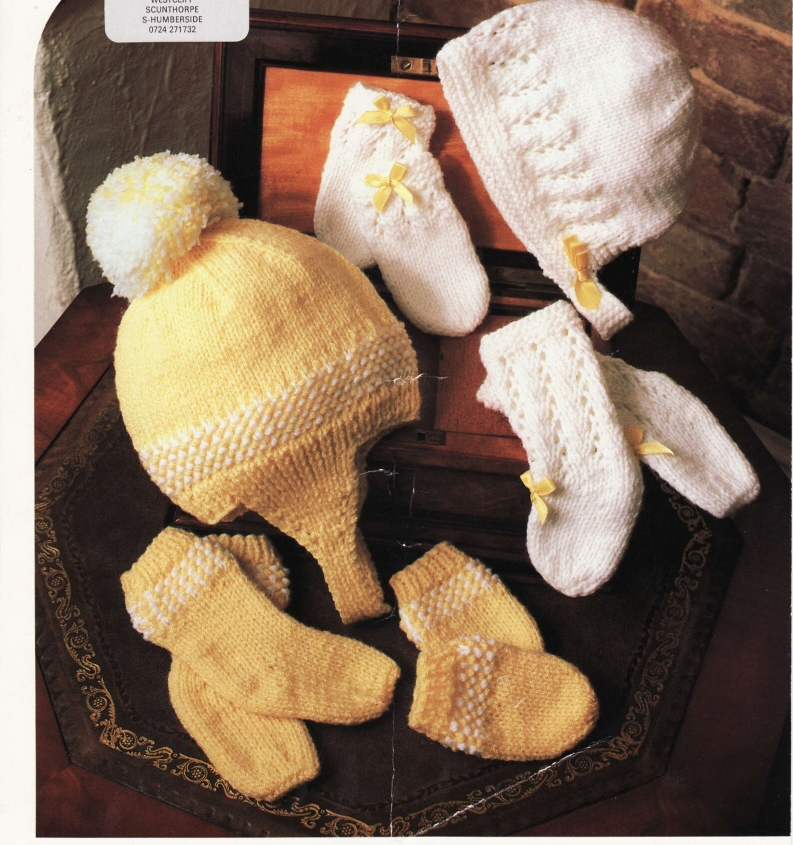CUTE Vintage Baby Hats Socks and Mittens Set Knitting Patterns Etsy