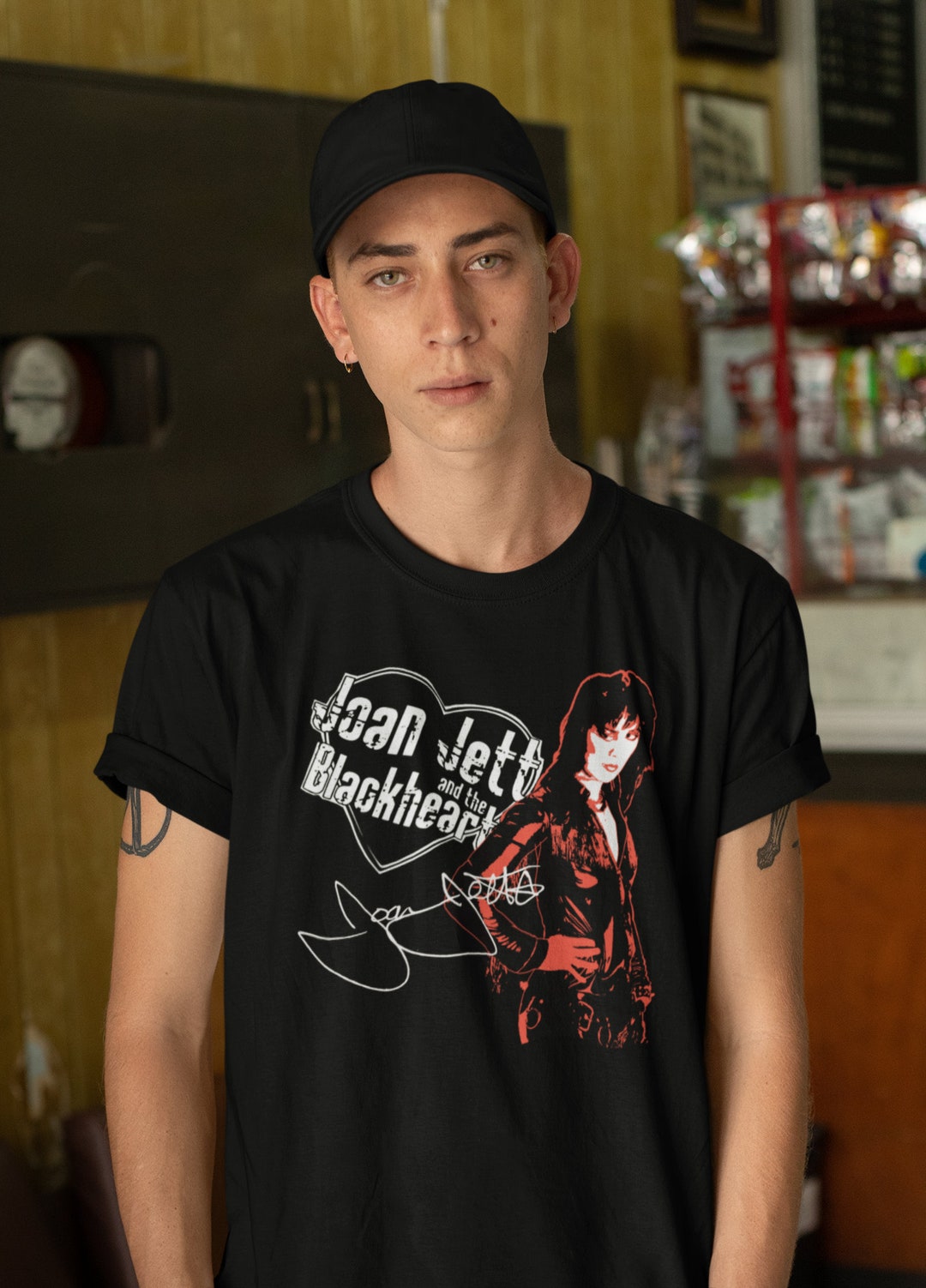 【90s】JOAN JETT Tシャツ US/Mサイズ M&O Knits 90s】JOAN JETT Tシャツ US/Mサイズ M&O Knits 90s】JOAN JETT T