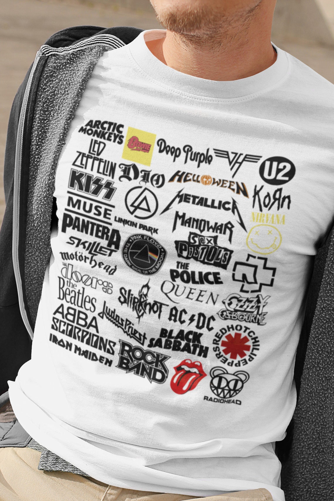 Top Rock Bands Shirt All Rock Band Retro Legen Lady Etsy