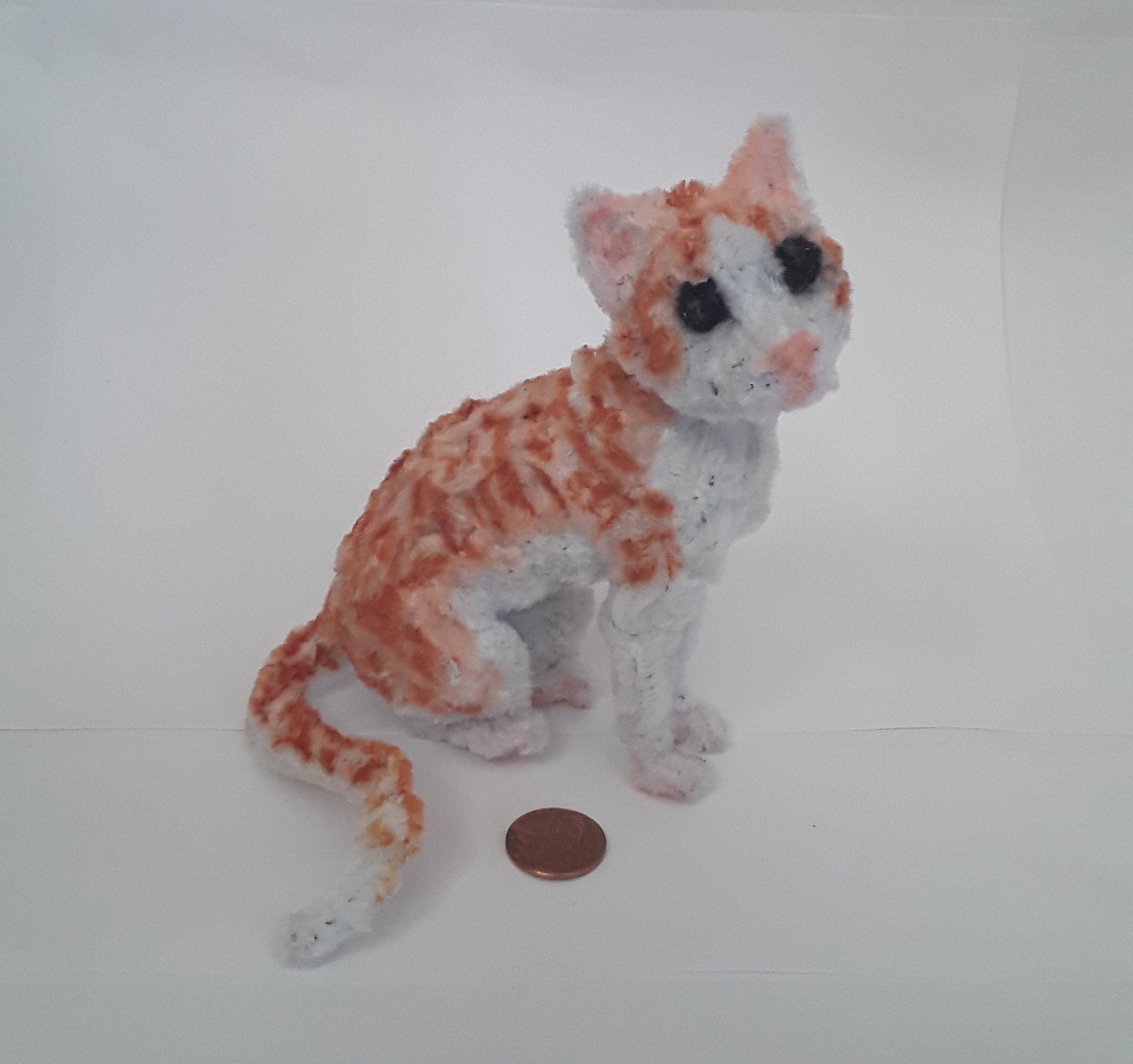 Tessa The Tabby Cat Ooak Pipe Cleaner Art Doll Figurine Etsy Uk