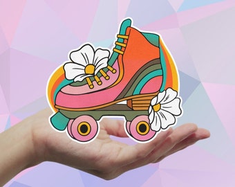 Roller Skate Sticker, Aesthetic Skate Sticker, Perfect for Skaters, Water Bottle Decal, Journal Decal, Laptop decal, Planner Decal Stickers