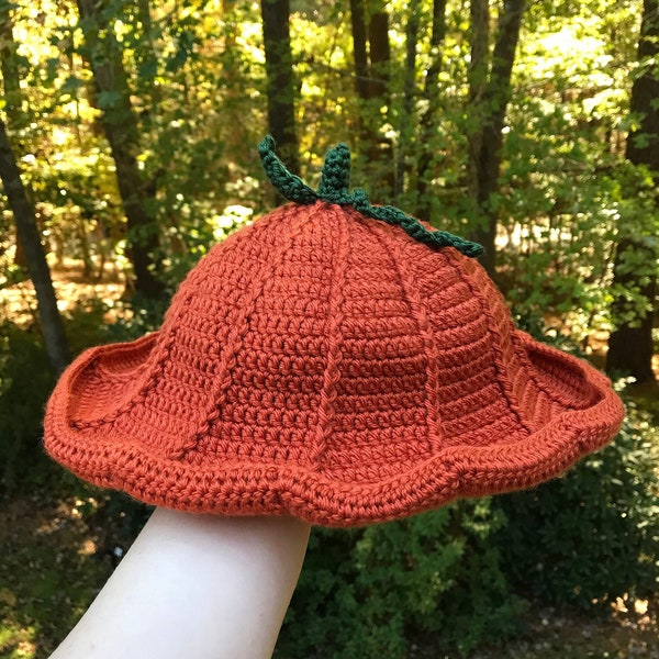 Pumpkin Bucket Hat Crochet *PATTERN*