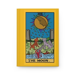 Diario de tapa dura con diseño de Tarot de la Luna
